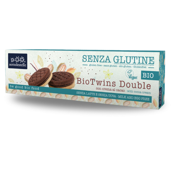 BISCUITI CU CREMA DE CACAO ECO  125 GR SOTTOESTELLE FARA PROTEINA LAPTELUI FARA LACTOZA FARA GLUTEN FARA NUCIFERE FARA ARAHIDE ECOLOGIC