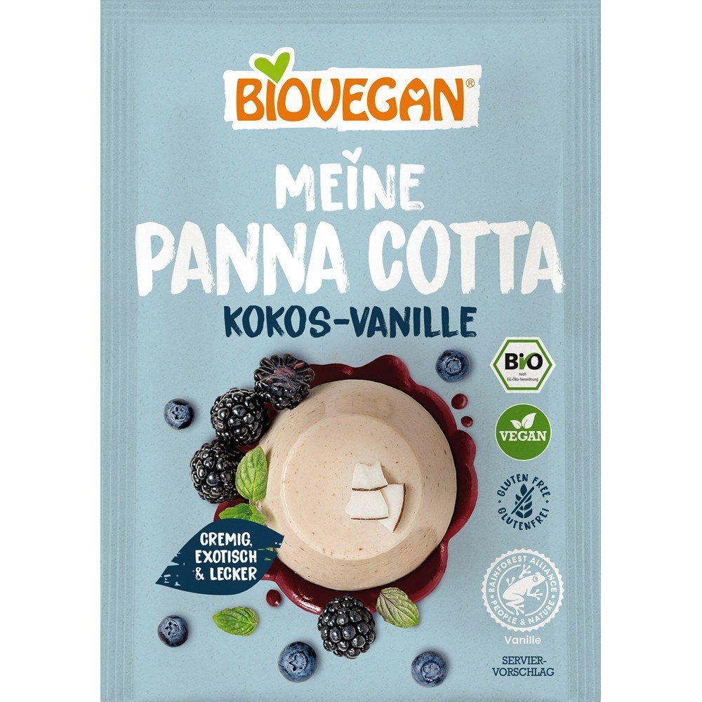 PUDRA PANNA COTTA COCOS VANILIE ECOLOGICA  46GR BIOVEGAN  PREPARARE SIMPLA GUST DELICIOS DESERT DE VARA