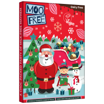 CALENDAR DE CIOCOLATA MOO FREE  70GR   FARA GLUTEN,FARA LAPTE,FARA LACTOZA,FARA SOIA,FARA NUCIFERE,FARA ARAHIDE,FARA URME DE ALERGENI  